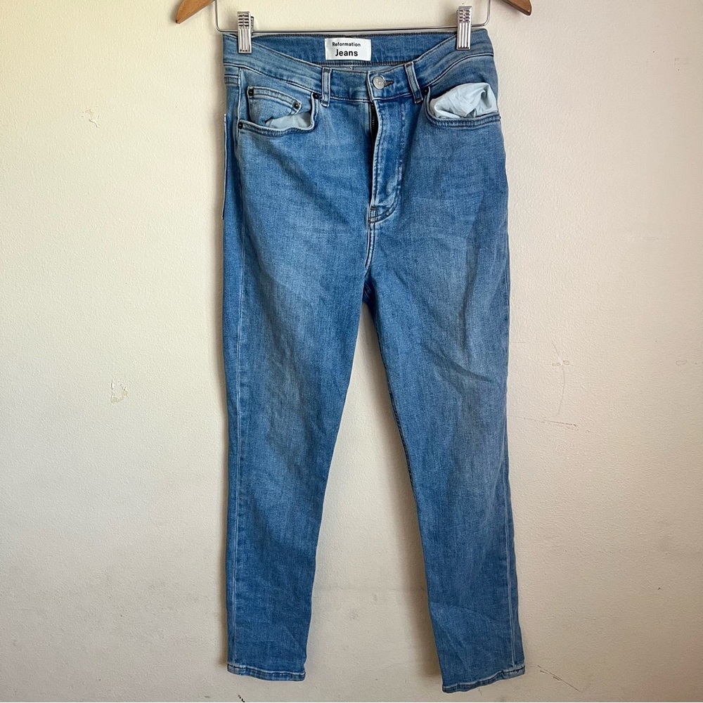 Reformation Blue Women's high skinny crop Jeans size 29